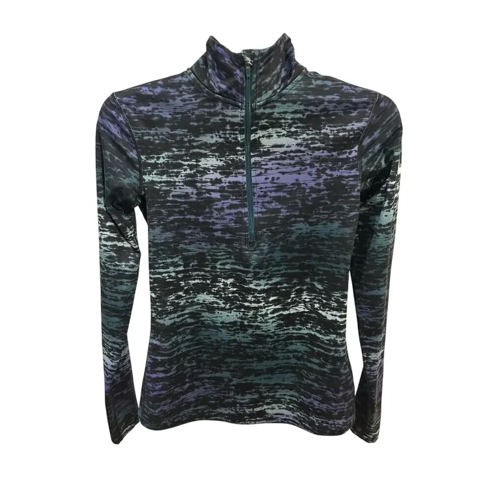 Nike Blue Green 1/4 Zip Jacket Women's size M